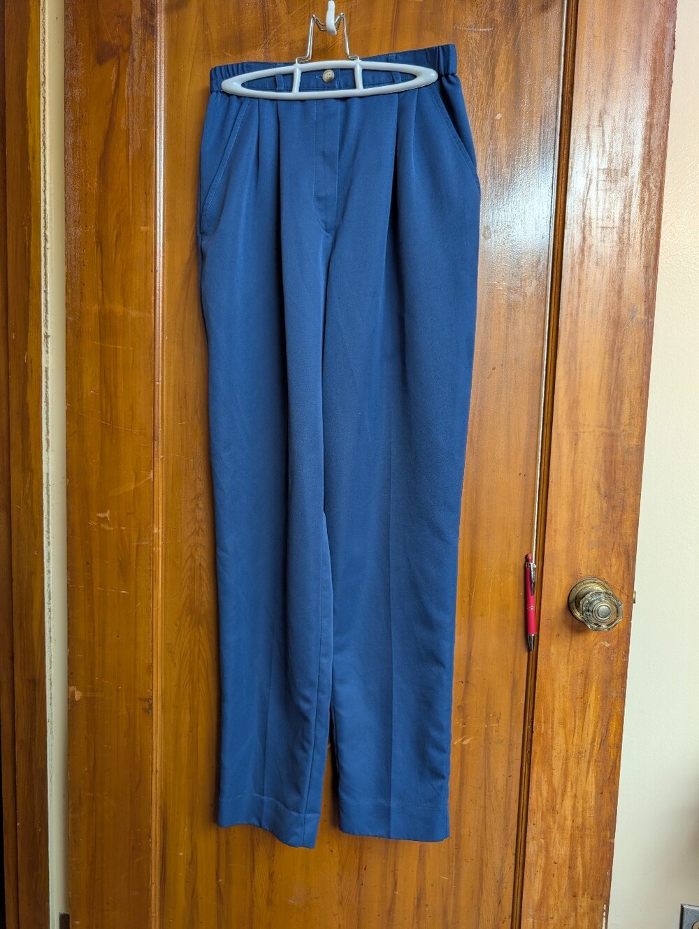 High Waisted Blue Trousers
